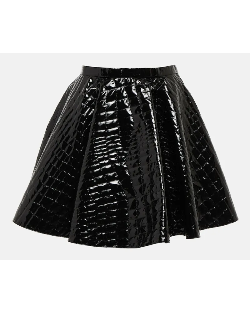 Alaïa AlaÃ¯a Minigonna con pince e stampa coccodrillo Nero