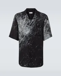 Alexander McQueen Camicia bowling con stampa Nero