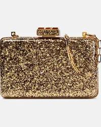 Tom Ford Clutch 001 Lock con glitter Oro