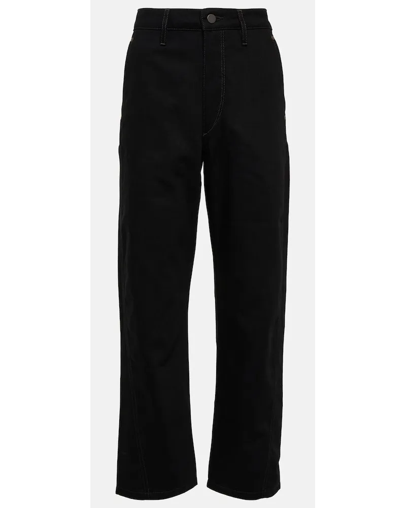 Christophe Lemaire Jeans regular a vita media Nero