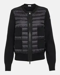 Moncler Giacca in lana con imbottititura Nero