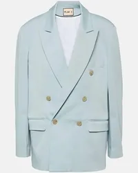 PLAN C Blazer oversize in misto cotone Blu