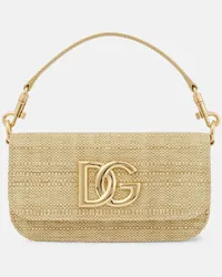 Dolce & Gabbana Borsa a spalla 3.5 in rafia Beige