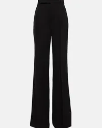 Saint Laurent Pantaloni in lana grain de poudre Nero