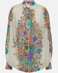 Etro Camicia in cotone con stampa floreale Multicolore