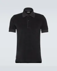 Tom Ford Polo in misto cotone Nero