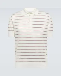 Brunello Cucinelli Polo a righe in cotone Multicolore