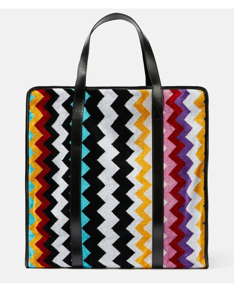 Missoni Borsa Cyrus ZigZag con pelle Multicolore