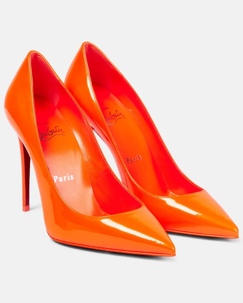 Christian Louboutin Pumps Kate 100 in vernice Arancione