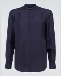 Giorgio Armani Camicia in seta Blu