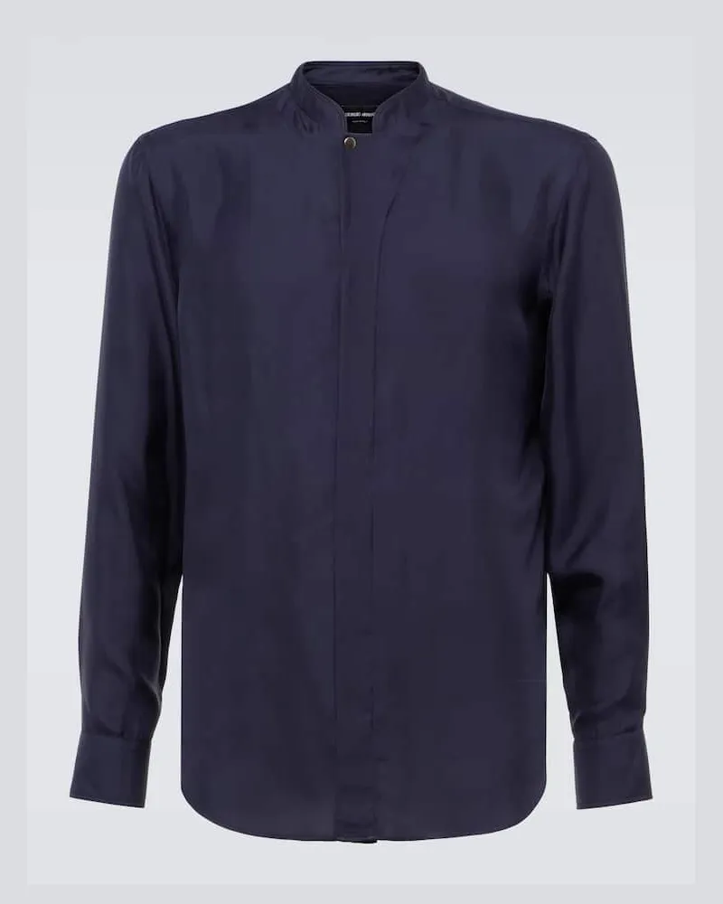Giorgio Armani Camicia in seta Blu
