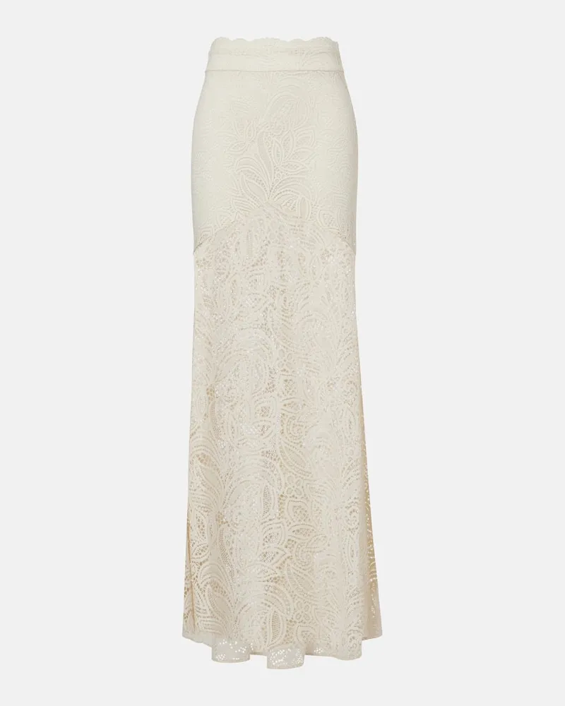Alexandra Miro Gonna lunga Juniper in pizzo Bianco