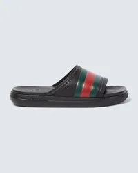 Gucci Sandali Web in gomma Nero