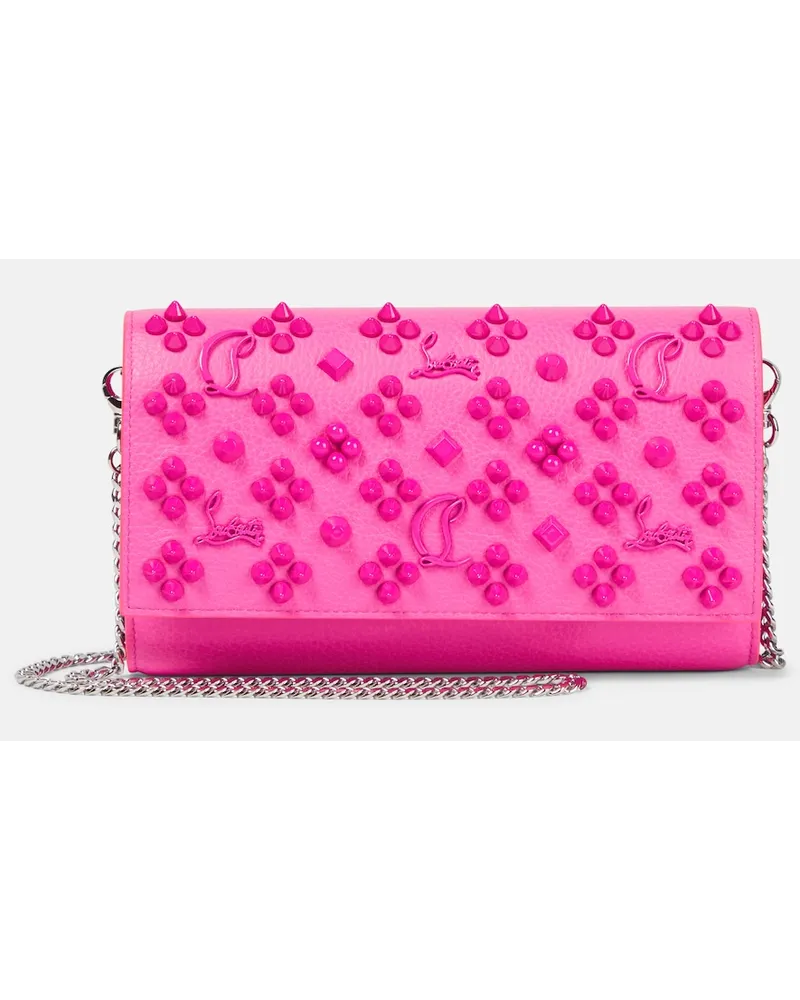 Christian Louboutin Portafoglio a catena Paloma in pelle Rosa