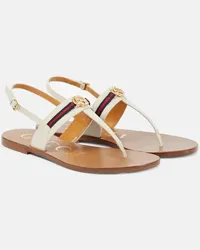 Gucci Sandali infradito Interlocking G in pelle Bianco