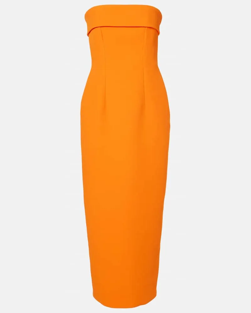 EMILIA WICKSTEAD Abito midi Keeley in crÃªpe Arancione