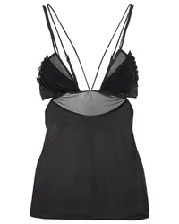 Nensi Dojaka Camisole in mesh Nero