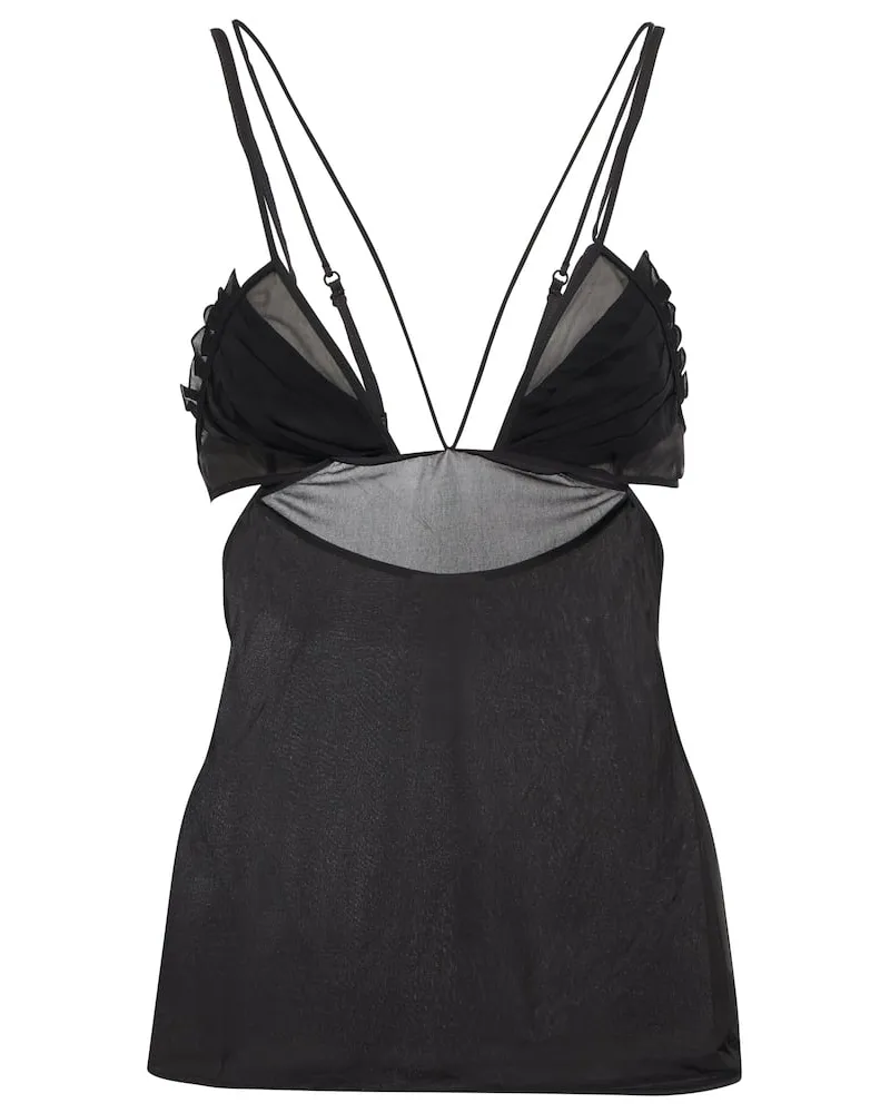 Nensi Dojaka Camisole in mesh Nero