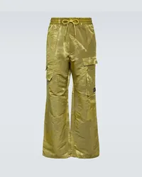 Y-3 Pantaloni in tessuto tecnico con stampa Giallo