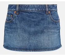 Minigonna di jeans a vita bassa