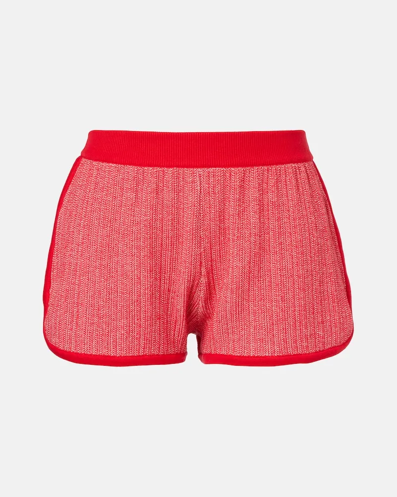 Versace Shorts in cotone Rosso