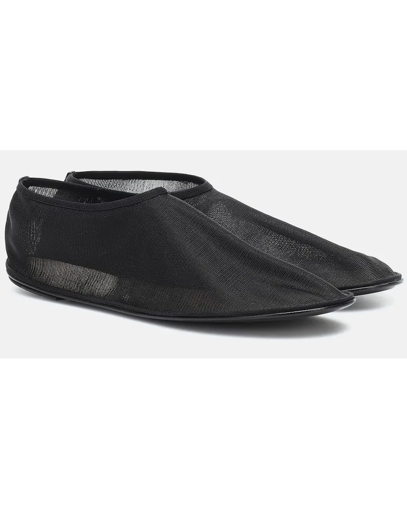 The Row Ballerine Sock in mesh Nero
