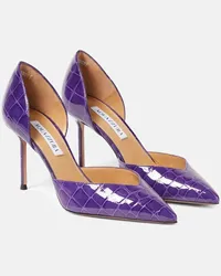 Aquazzura Pumps Up Town 85 in pelle stampata Viola