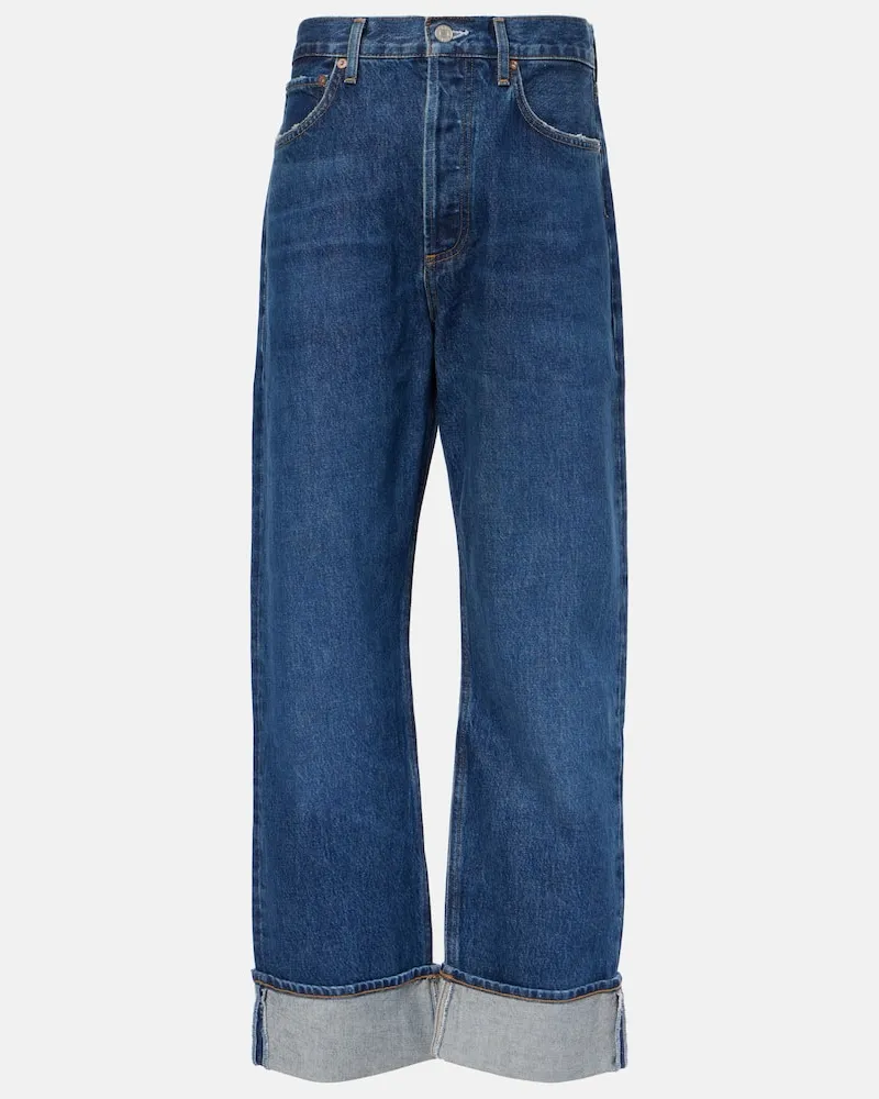 AGOLDE Jeans regular Fran a vita media Blu
