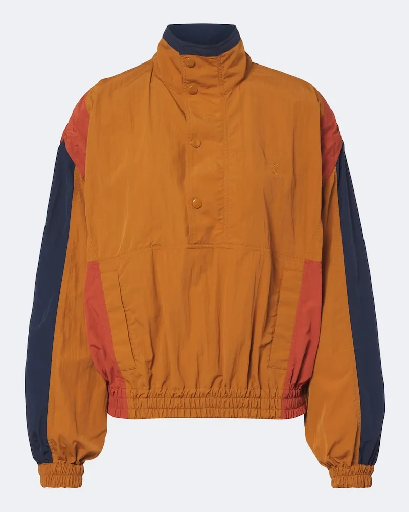 Saint Laurent Giacca Cassandre in faille tecnico Marrone