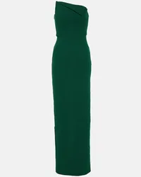 Roland Mouret Abito lungo bustier Origami Verde