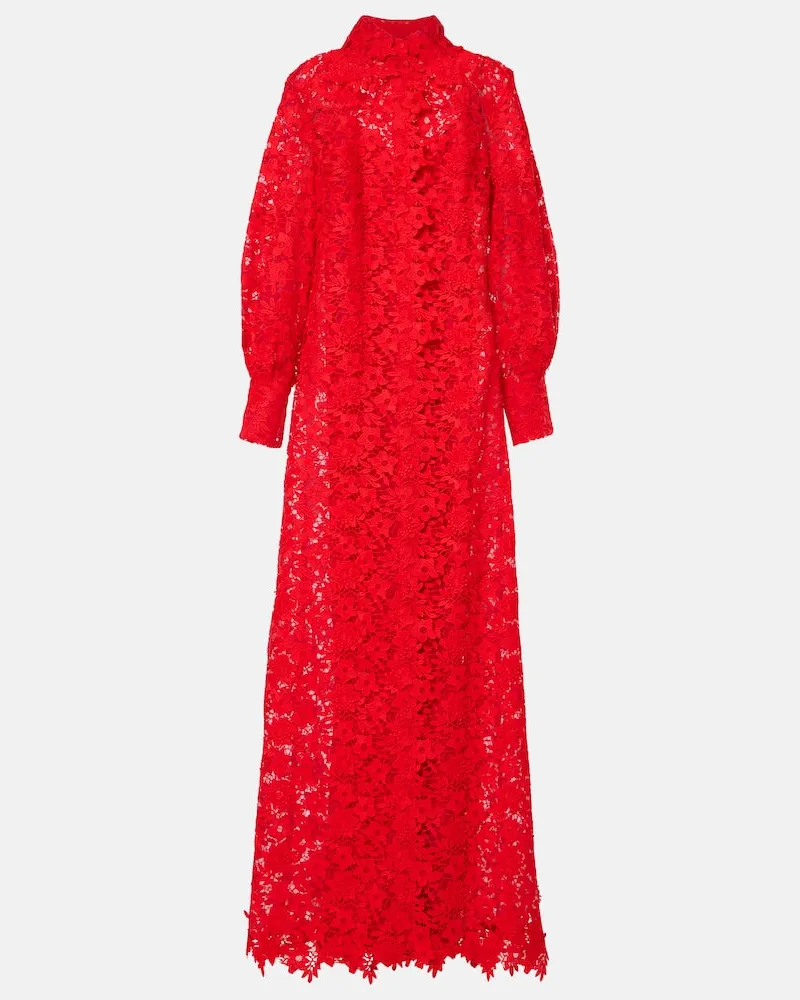 Safiyaa Abito chemisier Salma in pizzo Rosso