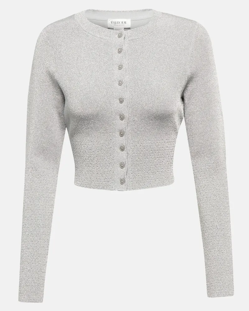 Victoria Beckham Cardigan cropped con lamÃ Metallizzato