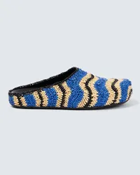 Marni x No Vacancy Inn - Slippers effetto rafia Multicolore