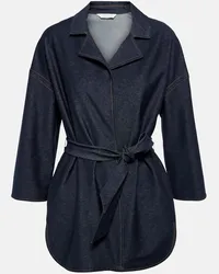 Max Mara Leisure - Giacca Visone in jersey Blu