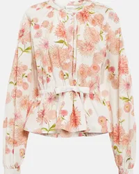 Giambattista Valli Blusa Dahlia in popeline di cotone Multicolore