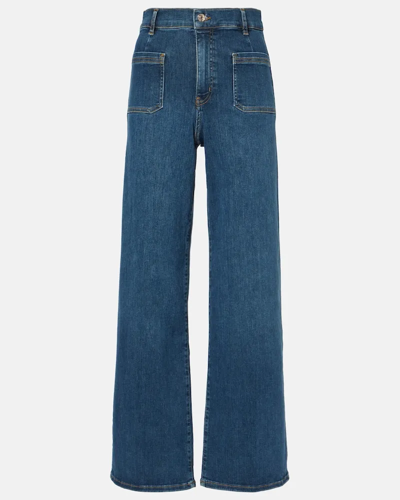 Frame Denim Jeans a gamba larga Le Slim Palazzo Blu