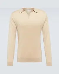 John Smedley Polo Puck in cotone Marrone