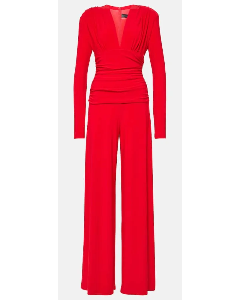 Norma Kamali Jumpsuit a gamba larga Rosso