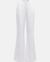 GALVAN Bridal - Pantaloni a gamba larga a vita alta Bianco