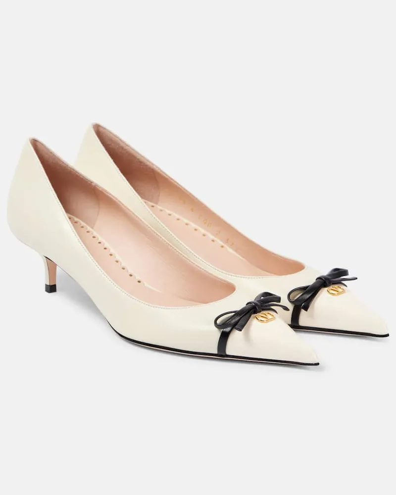 Valentino Garavani Pumps Bepointy 45 in pelle con fiocco Bianco