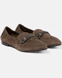 Brunello Cucinelli Mocassini in suede Marrone