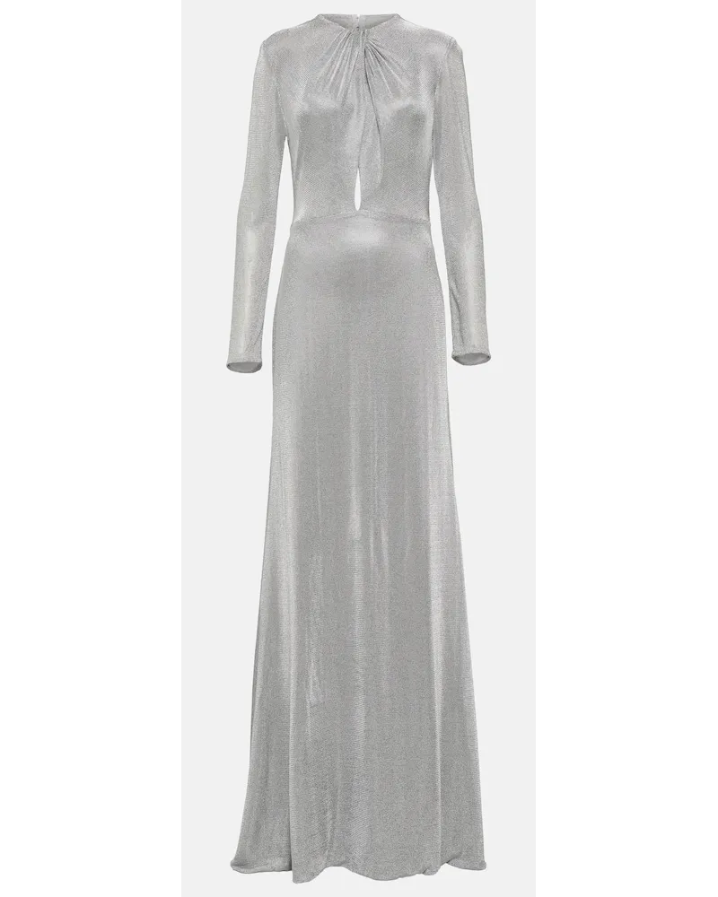 COSTARELLOS Abito lungo con cut-out Argento