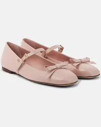 Valentino Garavani Ballerine Mary Jane Romance Bow in vernice Rosa