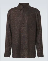 Tom Ford Camicia con stampa Marrone