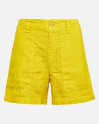 Velvet Shorts Fallon in lino Giallo