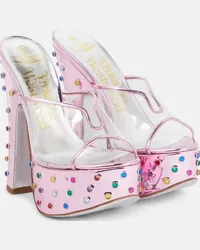 Vivienne Westwood Sandali Candy in pelle con plateau Rosa