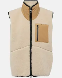 Loro Piana Gilet in cashmere, seta e tessuto tecnico Bianco