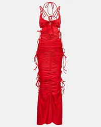 Balenciaga Abito lungo Patched Bikini con cut-out Rosso