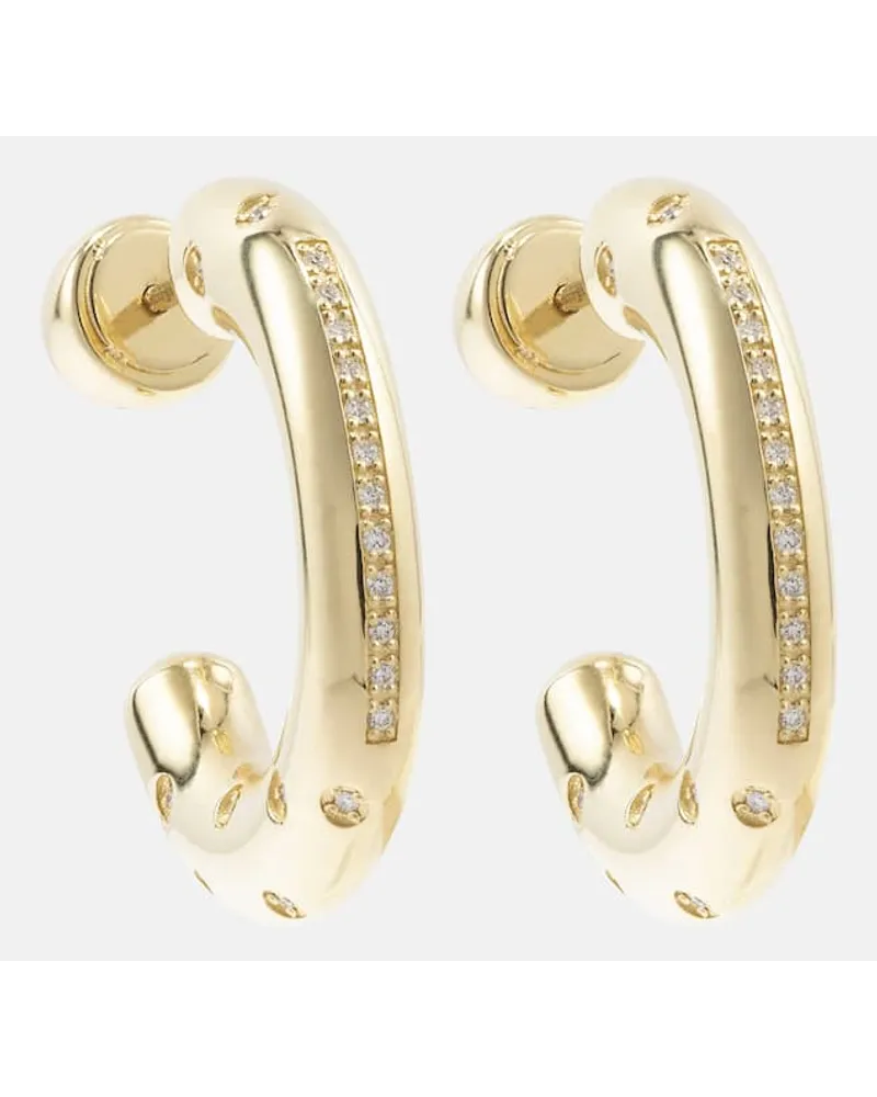 Lauren Rubinski Orecchini Peggy in oro 14kt con diamanti Oro