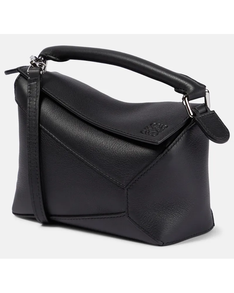 Loewe Borsa a spalla Puzzle Edge Mini in pelle Nero